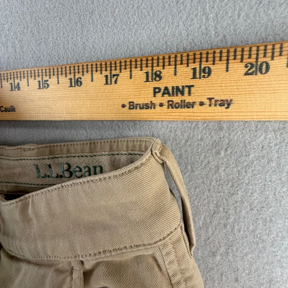LL Bean Classic Fit Chino Pants Mens 38x29 Khaki Tan Coolmax Stretch Workwear